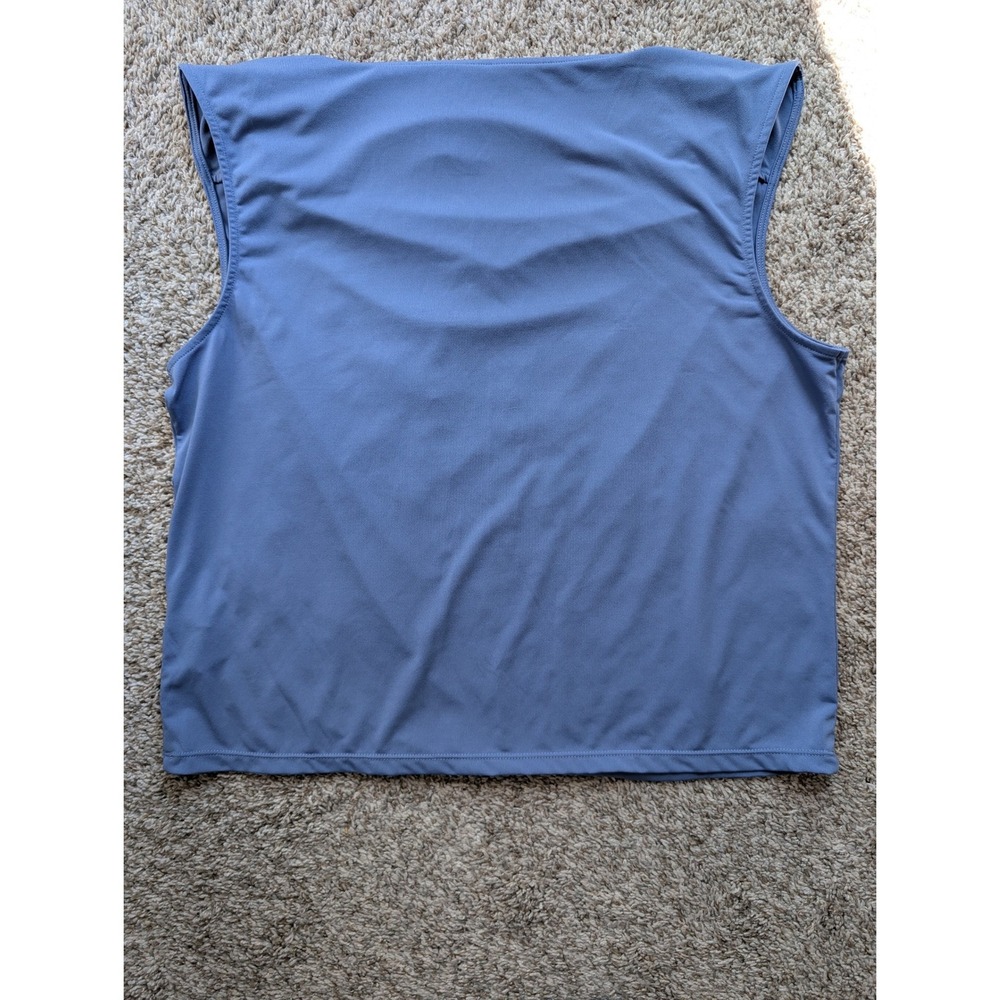 Halara Cowl Neck Tank Top Womens Large Blue Sleeveless Activewear Business - Picture 3 of 6